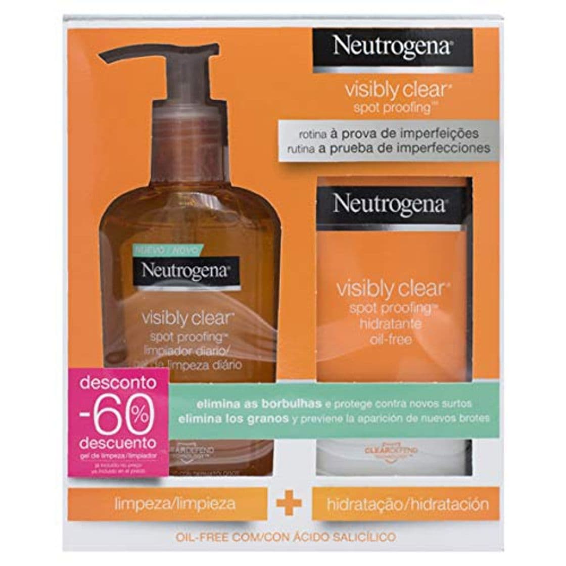 Beauty Neutrogena Paquete Hidratante con Limpiador Diario y Crema Hidratante