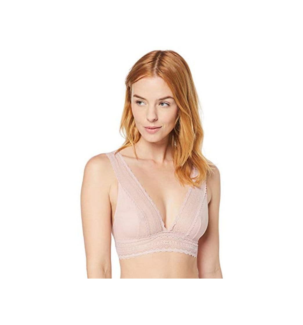 Product Marca Amazon - Iris & Lilly Bralette de Rejilla Mujer, Rosa