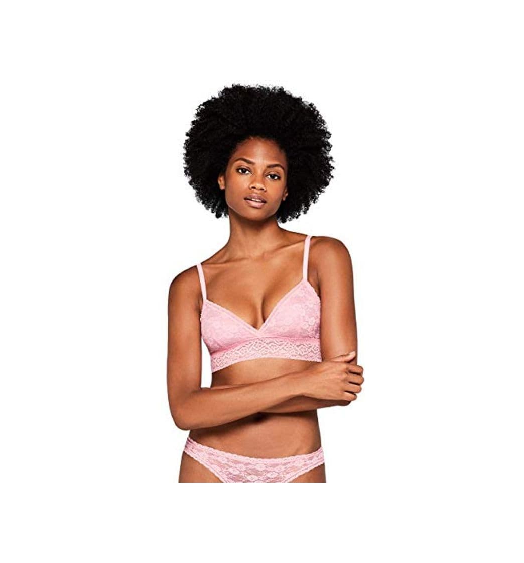 Product IRIS & LILLY Bralette de Encaje para Mujer, Rosa