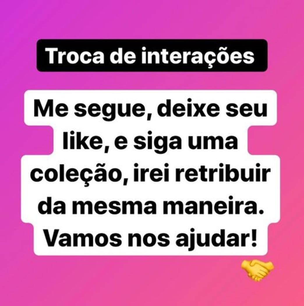 Moda Troca de interações 