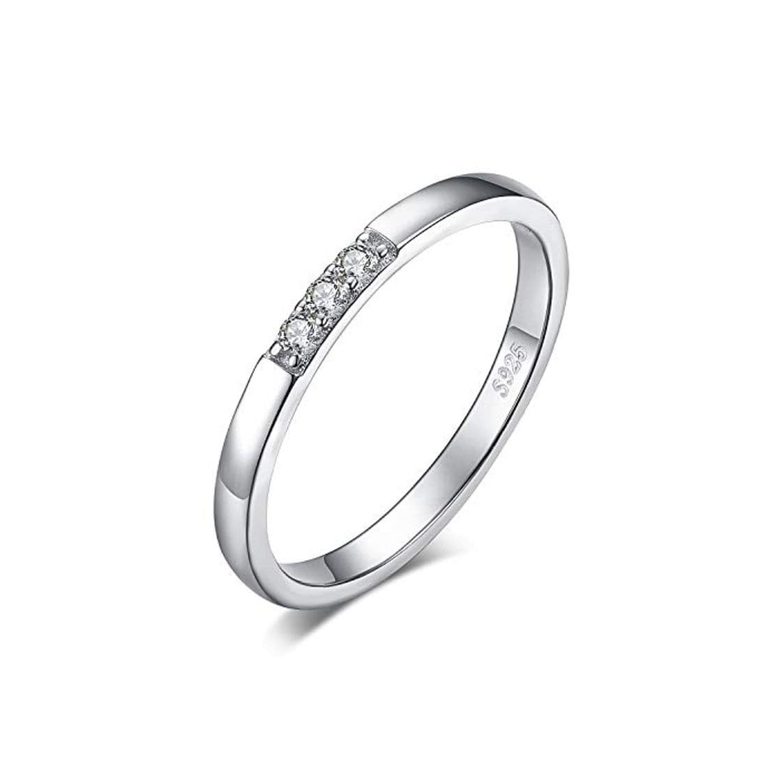 Producto JewelryPalace Anillo Nupcial Conjunto de 3 Piedra Zirconia cúbica de Boda Plata