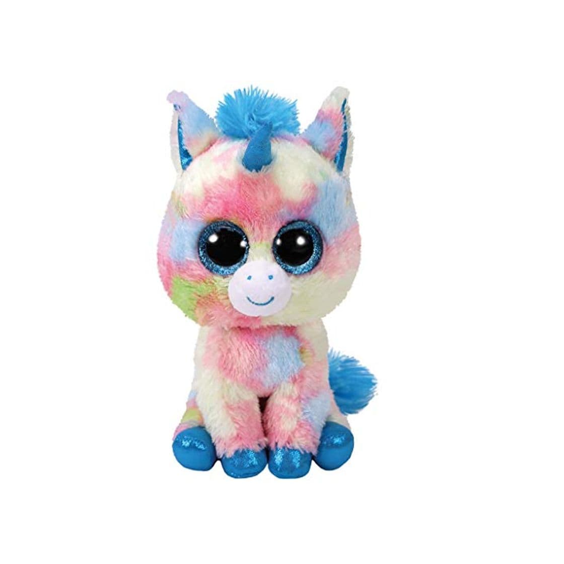 Product TY- Beanie Boo's Blitz, unicornio, Color azul, 15 cm