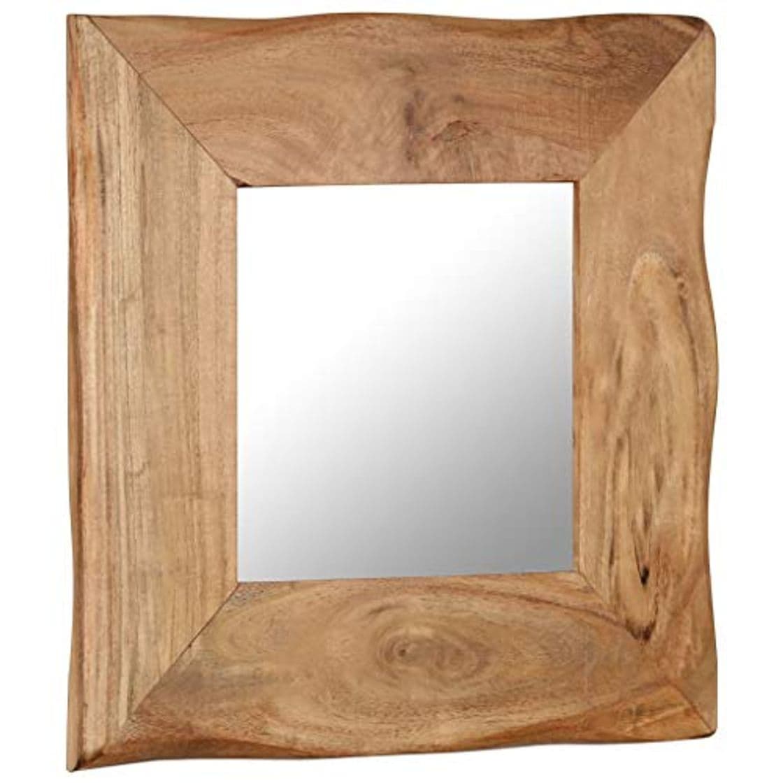 Product vidaXL Madera Maciza de Acacia Espejo para Maquillaje 50x50cm Decoración Hogar