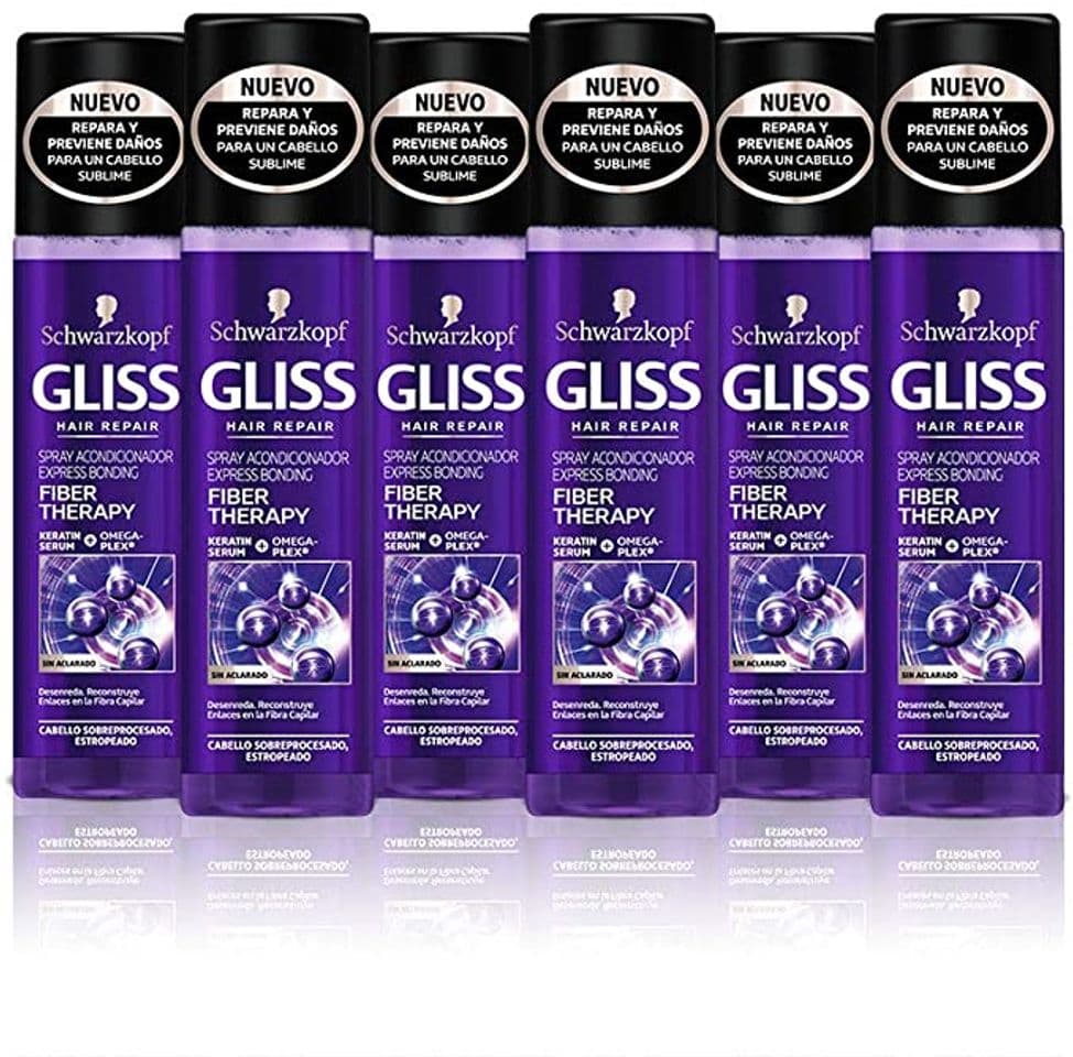 Product Gliss - Acondicionador Express Fiber Therapy - Sin Aclarado Para cabello Sobreprocesado