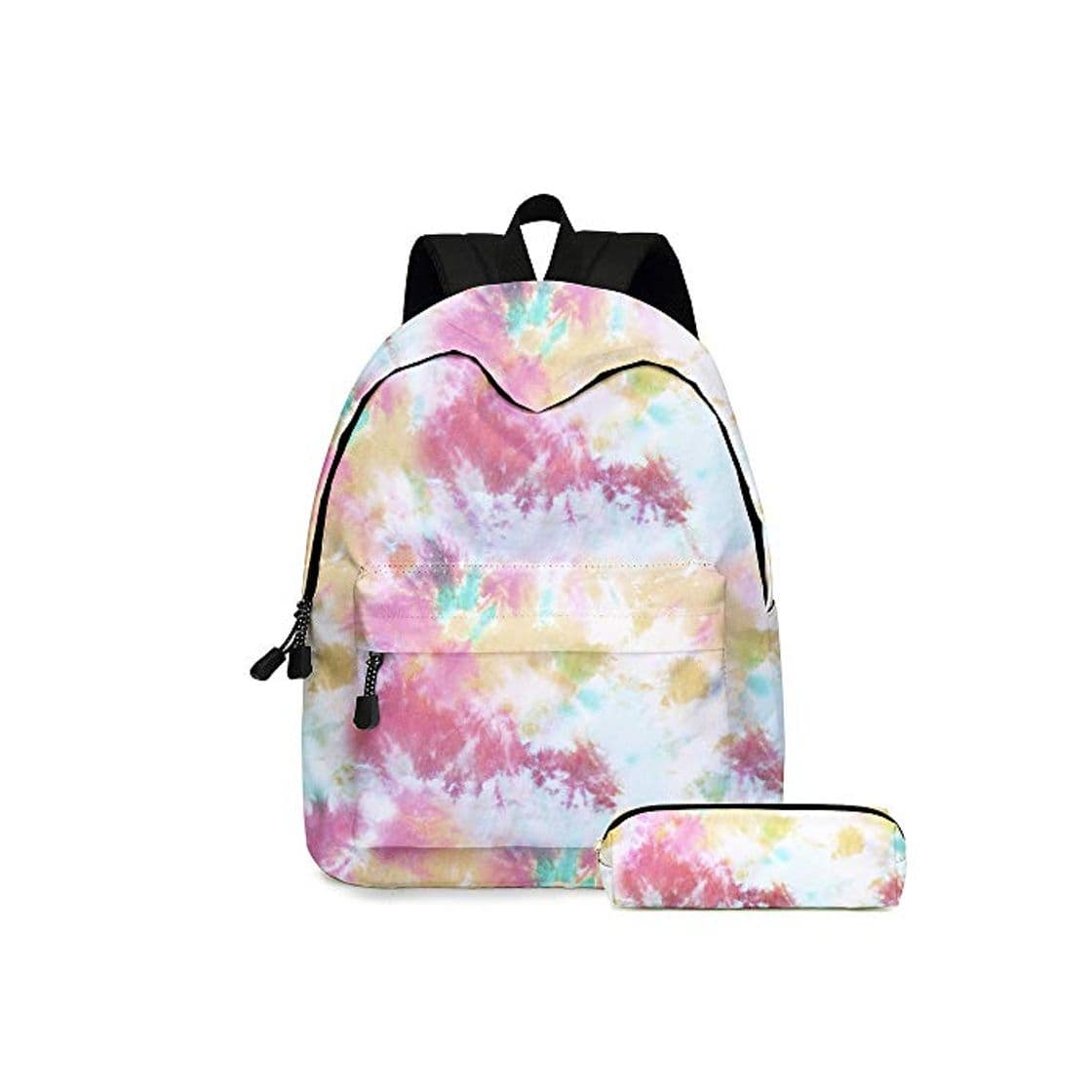 Fashion Unisex Mochila Escolar Colorida con Efecto Tie Dye Mochila Escolar Informal de Graffiti Linda Mochila para niña Adolescente Mochilas Escolares Mochila Escolar de Viaje Tie Dye Mochila de Senderismo