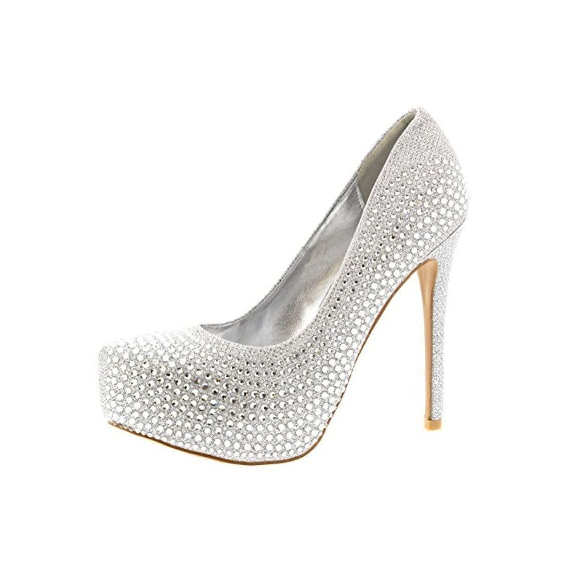 Product Mujer Stiletto Diamante Party Noche Alto Heel Plataformas Zapatos De La Cortes