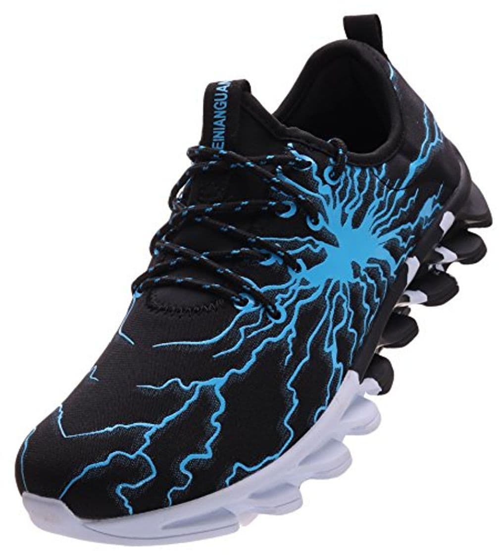 Producto BRONAX Zapatos para Correr en Montaña y Asfalto Aire Libre y Deportes Zapatillas de Running Padel para Hombre Negro Azul 42