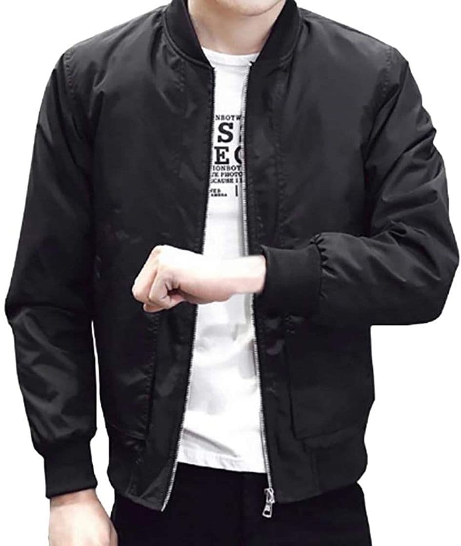 Moda Amazon Essentials Midweight Bomber Jacket outerwear-jackets, Negro, US S