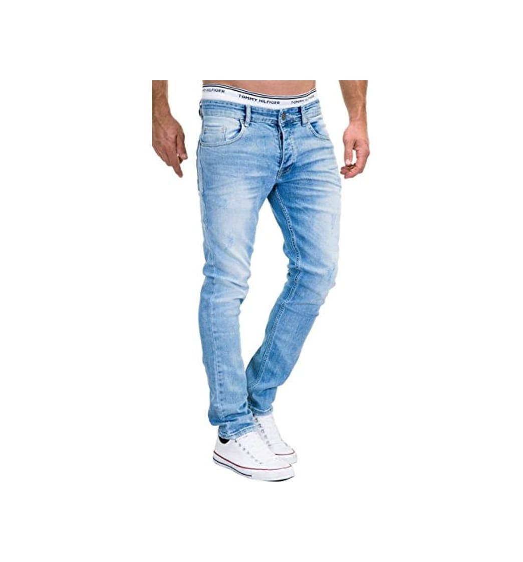 Producto MERISH 9148-2100 - Pantalones Vaqueros Ajustados para Hombre 9148 Azul Claro