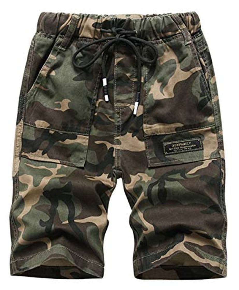 Fashion Idgreatim Pantalones cortos de camuflaje militar con estampado de camuflaje para niños,