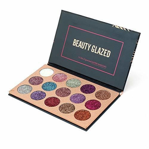 Place DGD Beauty Glazed Eyeshadow Palette 15 Ultra Pigmented Pressed Glitter Shadows—15 Color（）