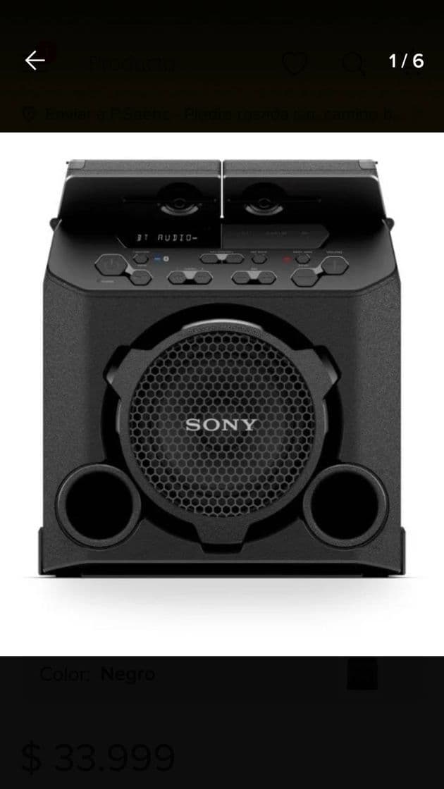 Fashion Minicomponente Para Exterior Equipo De Musica Sony Gtk-pg10 ...