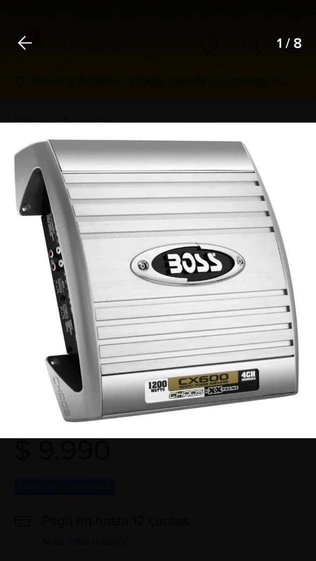 Fashion Potencia Auto Boss Cx600 4 Canales Puenteable 800 Watts Gtia ...