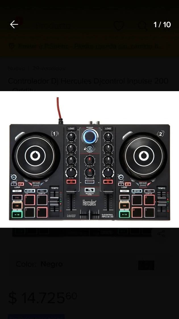 Fashion Controlador Dj Hercules Djcontrol Inpulse 200 - Oddity | Mercado ...