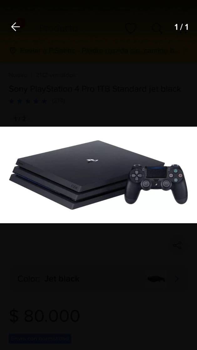 Fashion Sony PlayStation 4 Pro 1TB Standard jet black | Mercado Libre