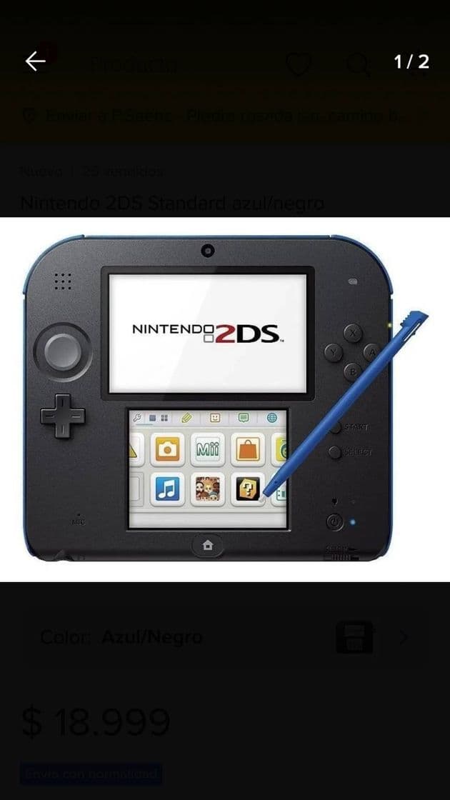 Fashion Nintendo 2DS Standard azul/negro | Mercado Libre