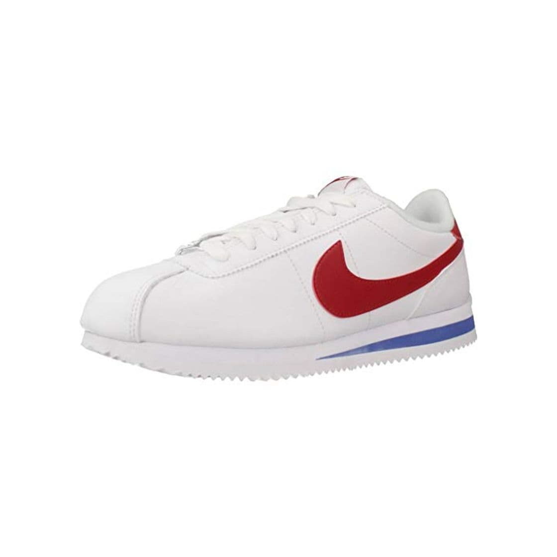 Fashion Nike Men's Cortez Basic Leather Shoe, Zapatillas de Running para Hombre, Blanco