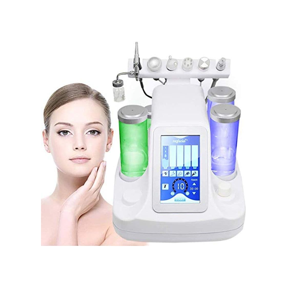 Producto ZLSN 6 en 1 pequeñas Burbujas ultrasónico RF Hydra Profunda Facial Ance Limpiador Facial de poros máquina de Masaje Bio luz Piel Dispositivo de Cuidado