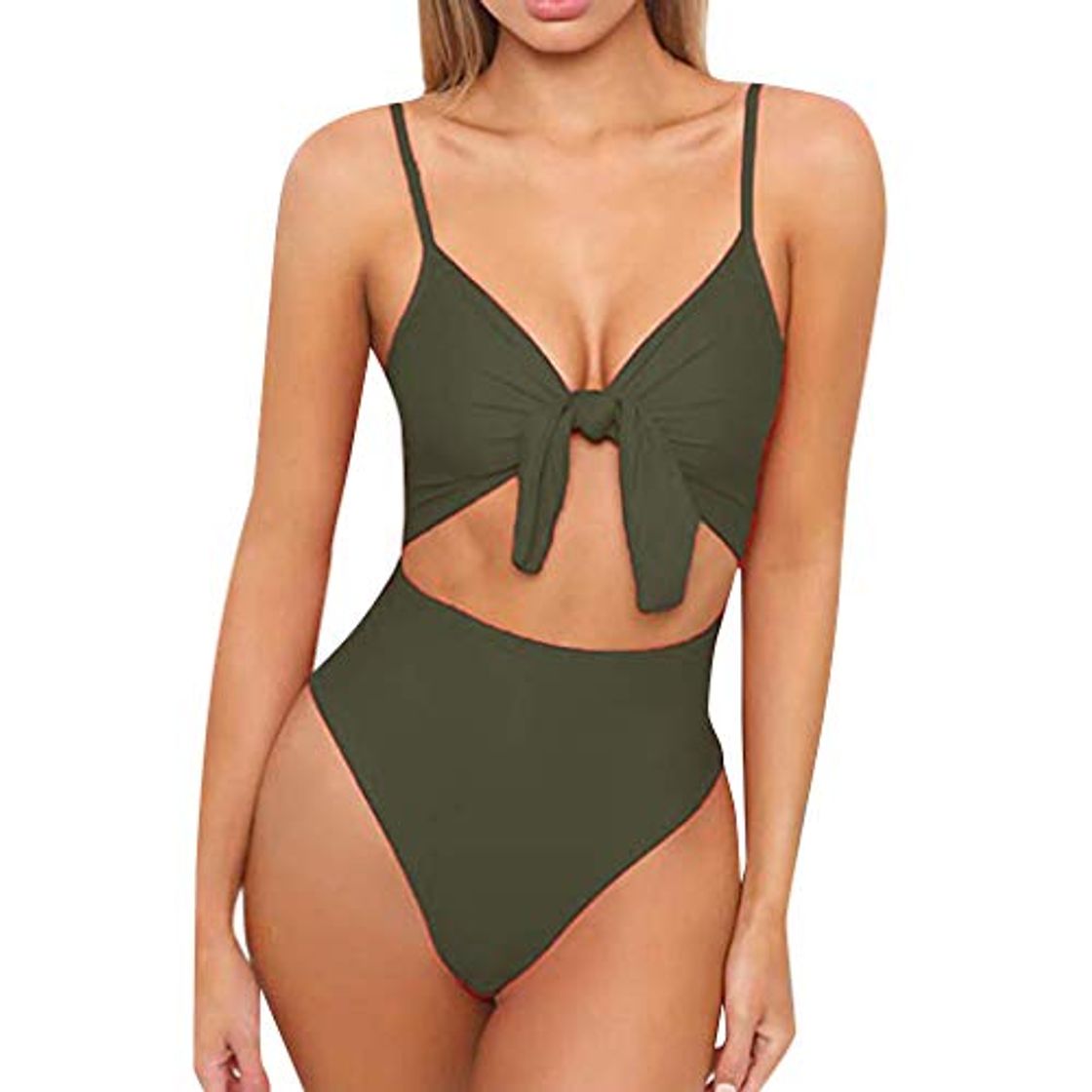 Fashion Bikinis Mujer 2019 SHOBDW Color Sólido Conjunto de Bikini Push Up Traje