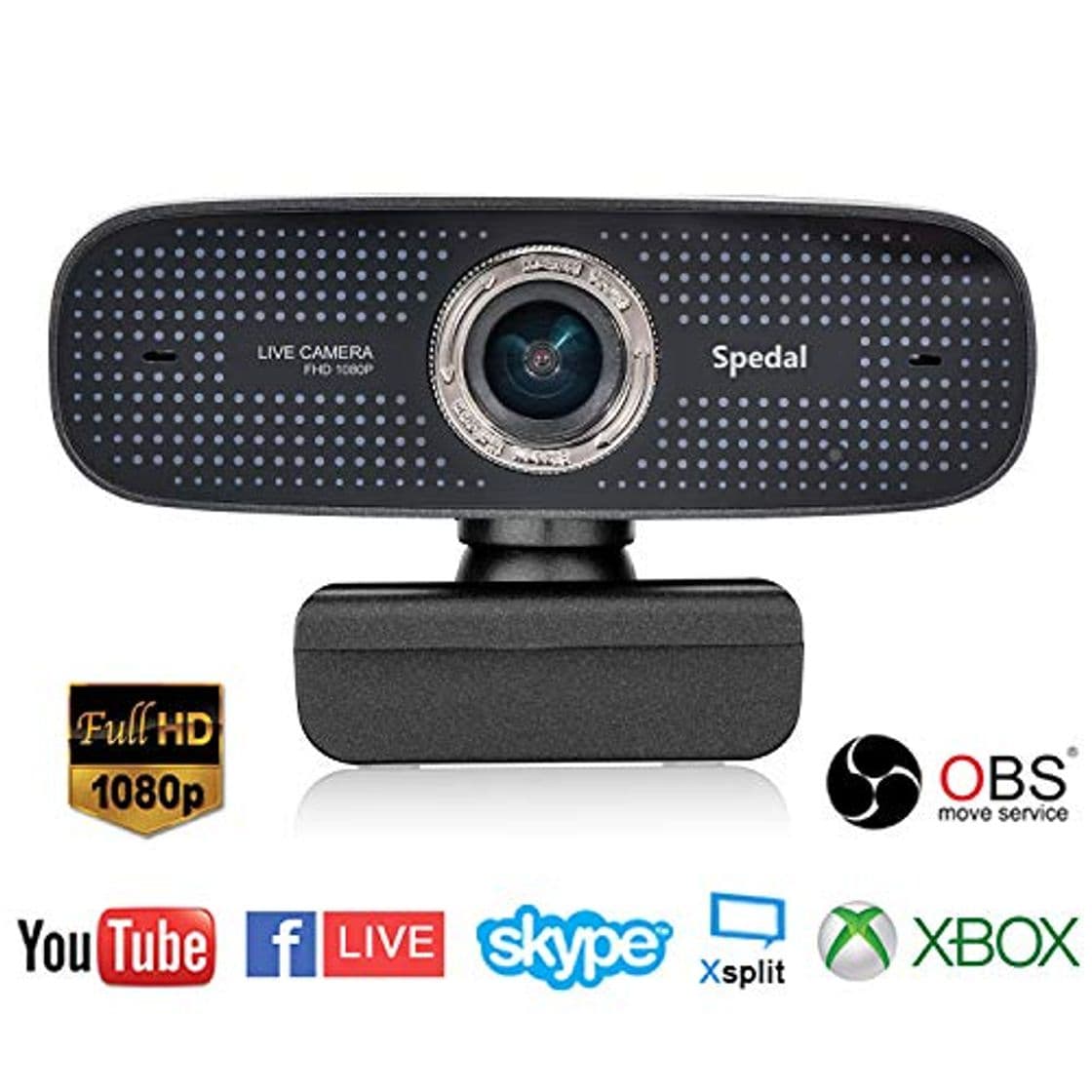 Product Spedal Webcam 1080p, Streaming Cámara Web con Micrófono, USB Webcam para Xbox