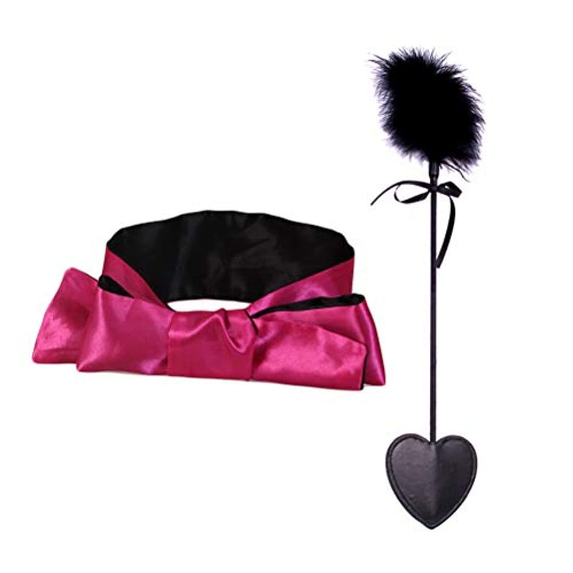 Place Amosfun Flirting Tickler Hearted en Forma de Cuero de Plumas Hand Spanking