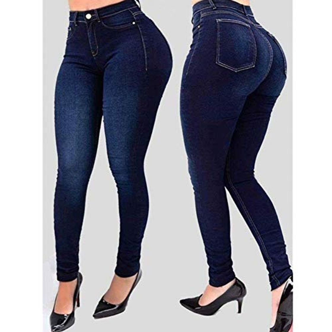 Moda QMGLBG Sexy Cintura Alta Push up Denim Jeans Mujeres Slim fit Calca Jeans Damas elástico Skinny lápiz Pantalones Vintage Boyfriend Jeans