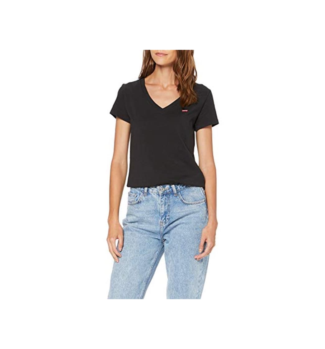 Fashion Levi's Vneck Camiseta, Negro