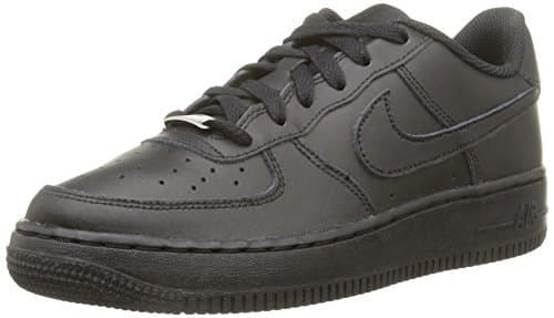 Moda Nike Air Force 1 Gs, Zapatillas Unisex Niños, Negro