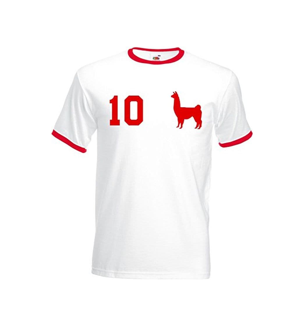 Moda Camiseta para fans del mundial de fútbol Peru para hombre, estampado por