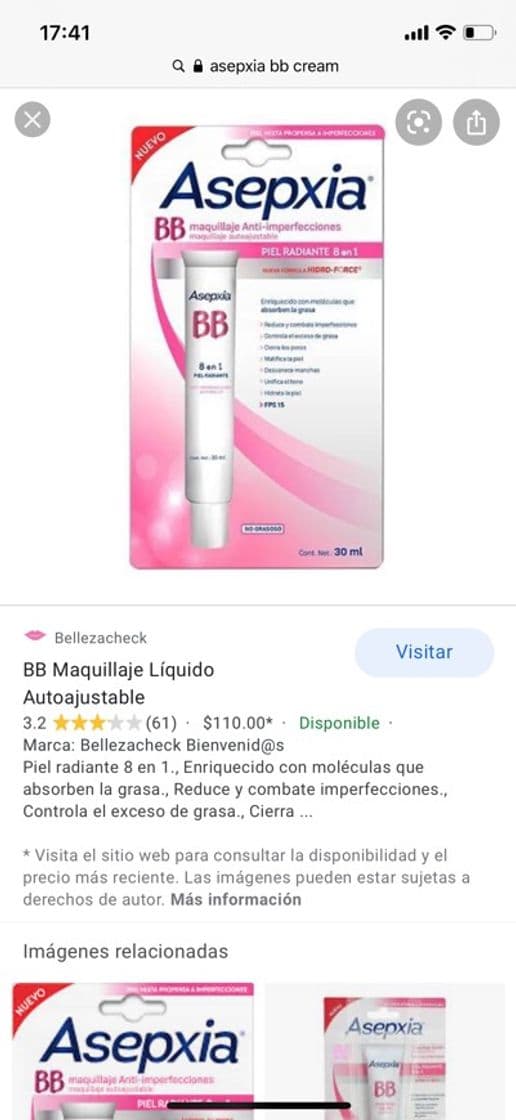 Producto BB Maquillaje Líquido Autoajustable