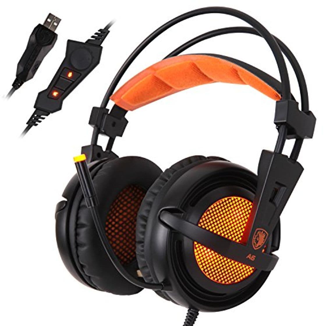 Producto SADES A6 7.1 de sonido envolvente estéreo Pro PC Gaming Headset la