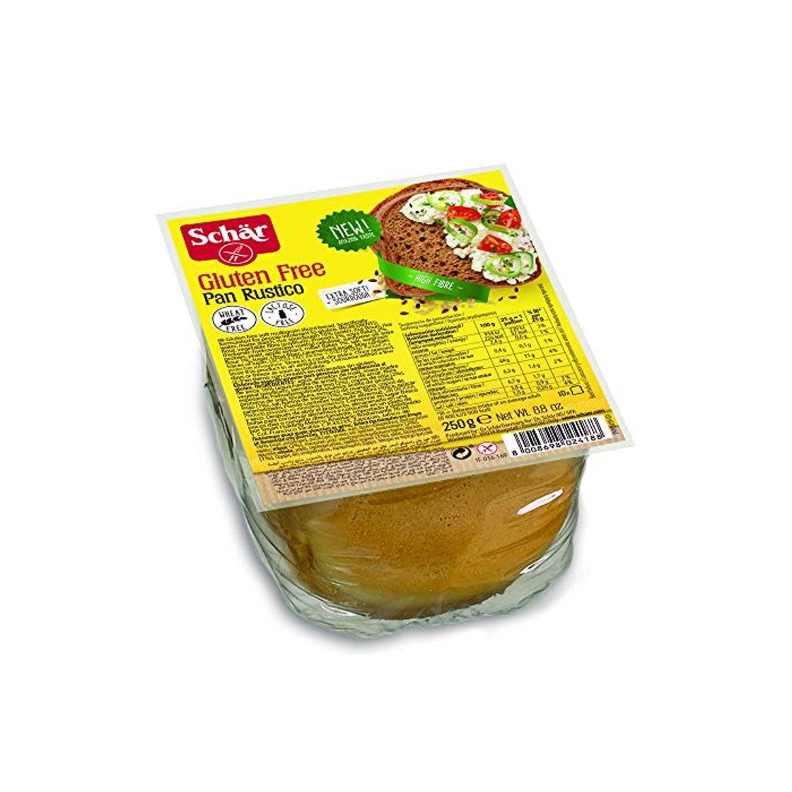 Producto Pan Rustico Sin Gluten Schar 250 Gramos