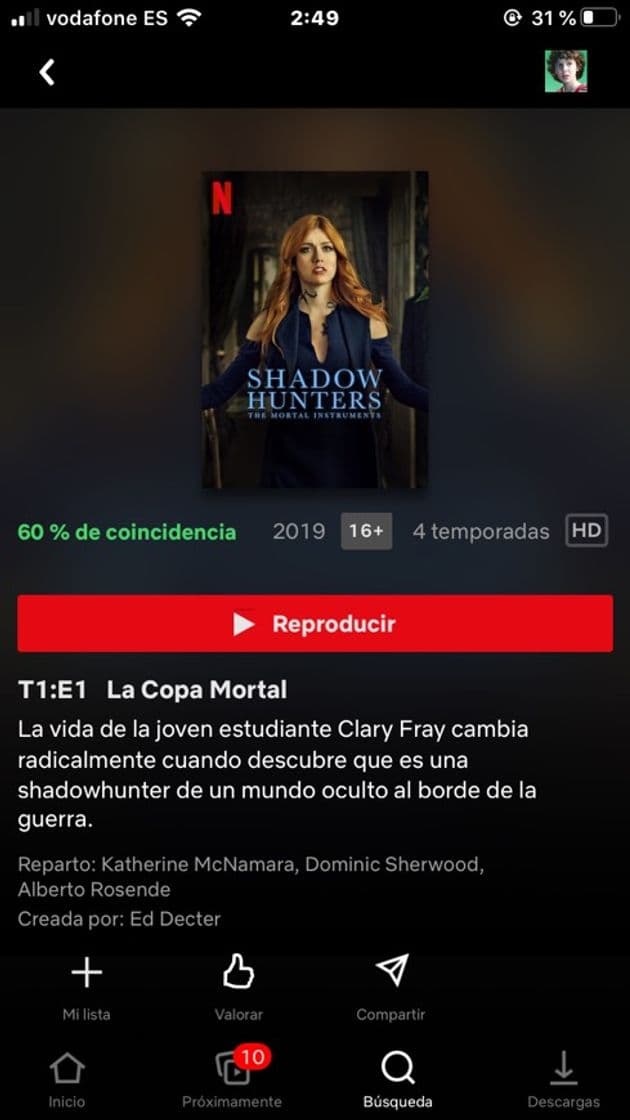 Serie Shadowhunters: The Mortal instruments 