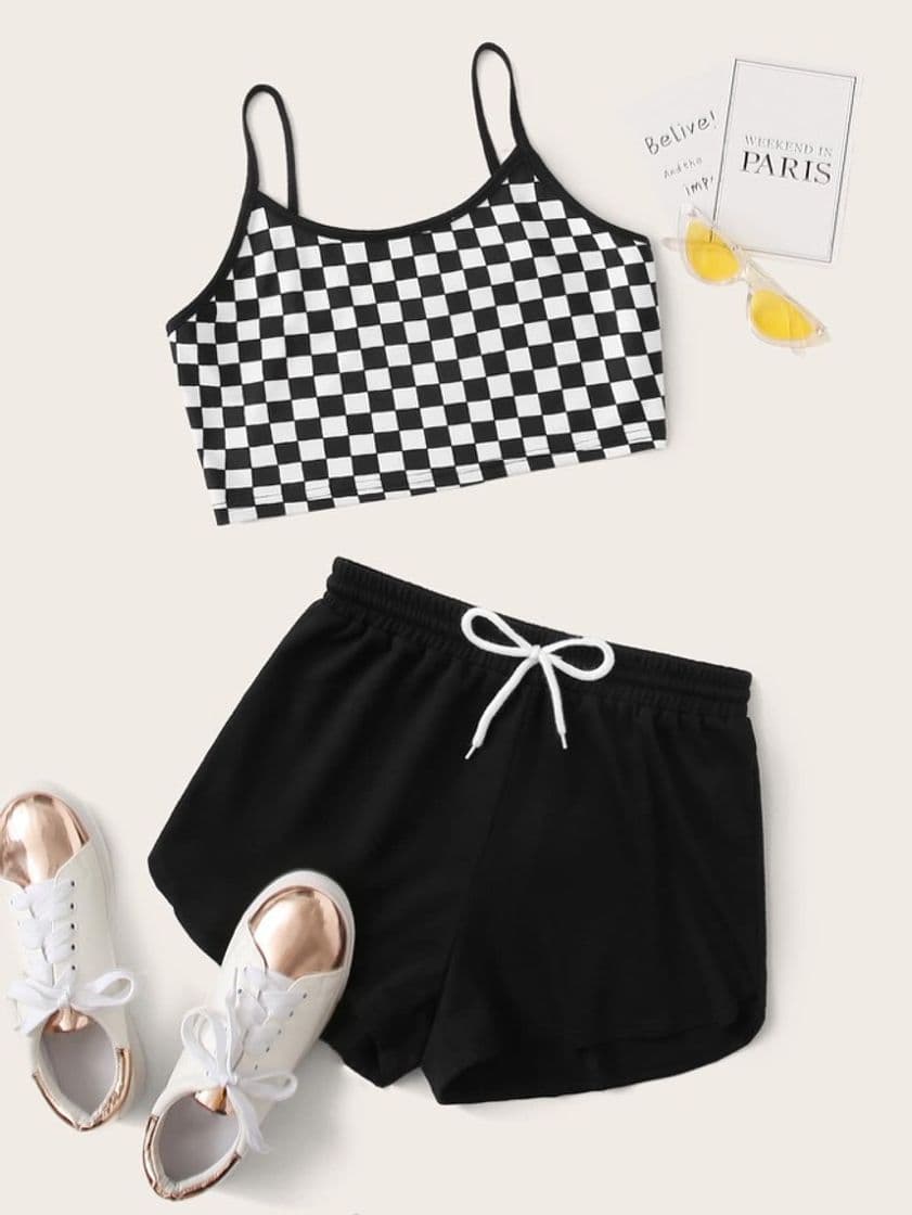 Fashion Conjunto short e cropped lindo😍❤️