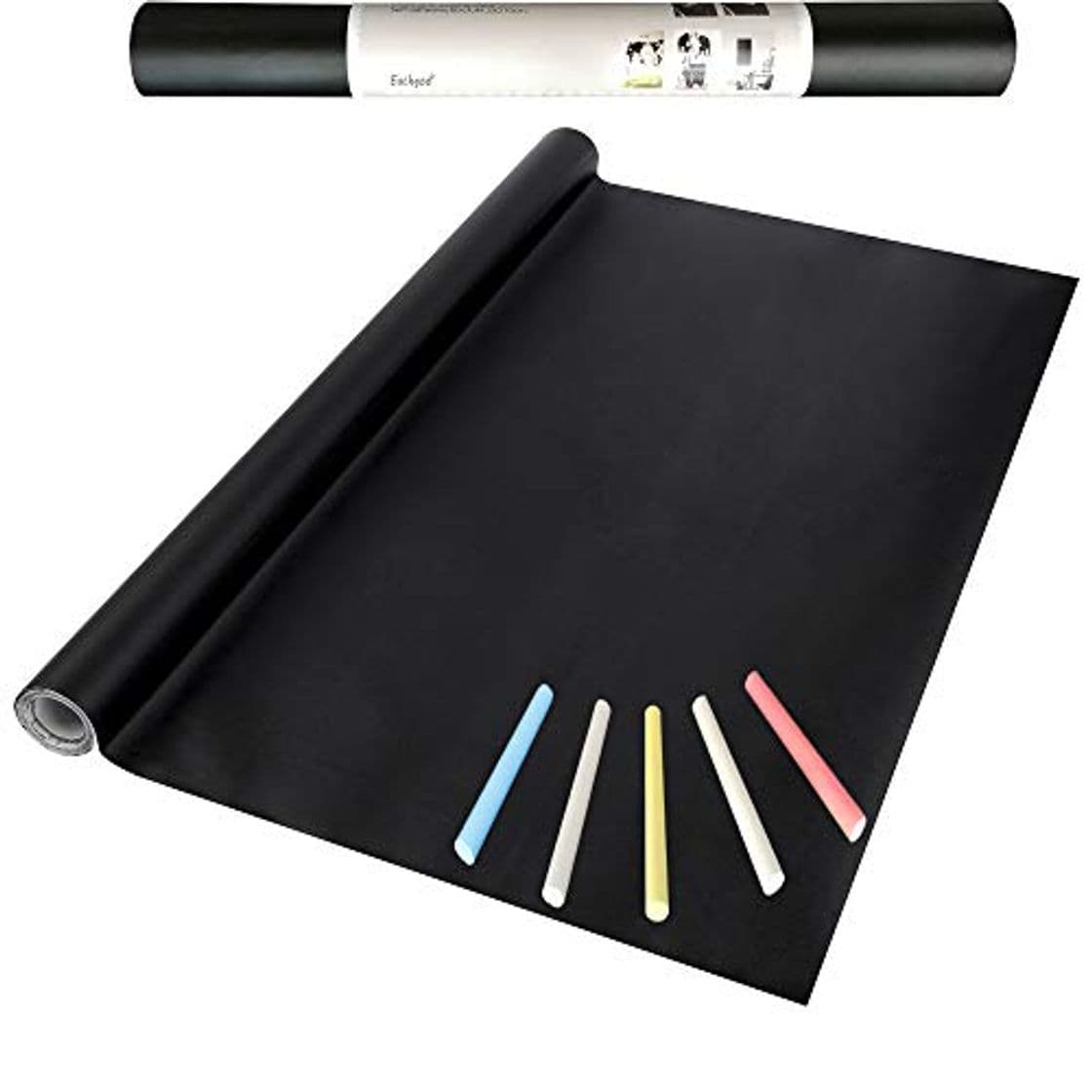 Product Eachgoo Negra Papel Pizarra Adhesivo, Vinilo Pizarra Cocina para Escribir y Borrar