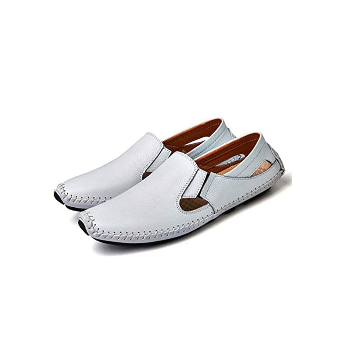 Moda Hombres Sandalias Casual Cuero Zapatos Slip