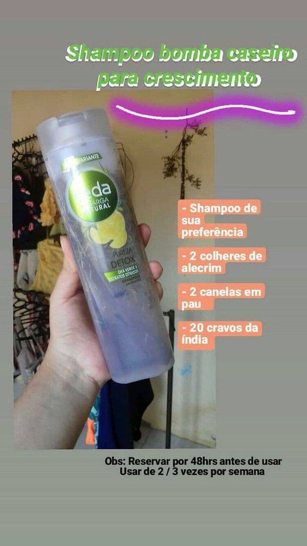 Moda shampoo bomba caseiro para o crescimento 