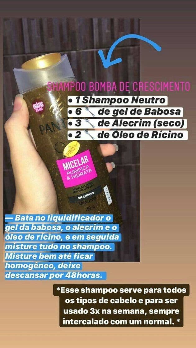 Moda Shampoo bomba para crescimento.