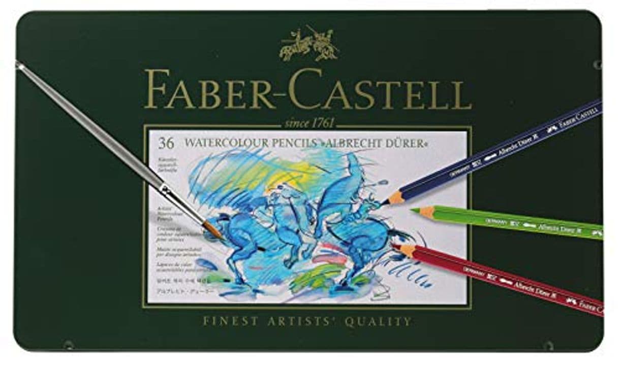 Product Faber-Castell 117536 - Estuche de metal con 36 ecolápices acuarelables