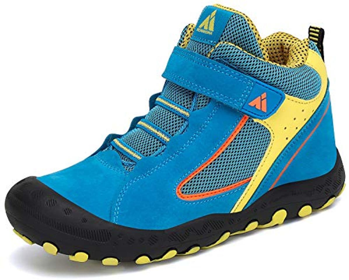 Moda Zapatos de Senderismo Niño Zapatillas de Trekking Niños Zapatos Deportivos Cómodo Transpirable Antideslizante Montaña Al Aire Libre Azul 29