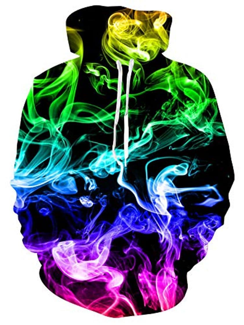 Moda Spreadhoodie Sudaderas Primavera con Capucha Estampado 3D Impresión de DJ para Hombre Mujer L