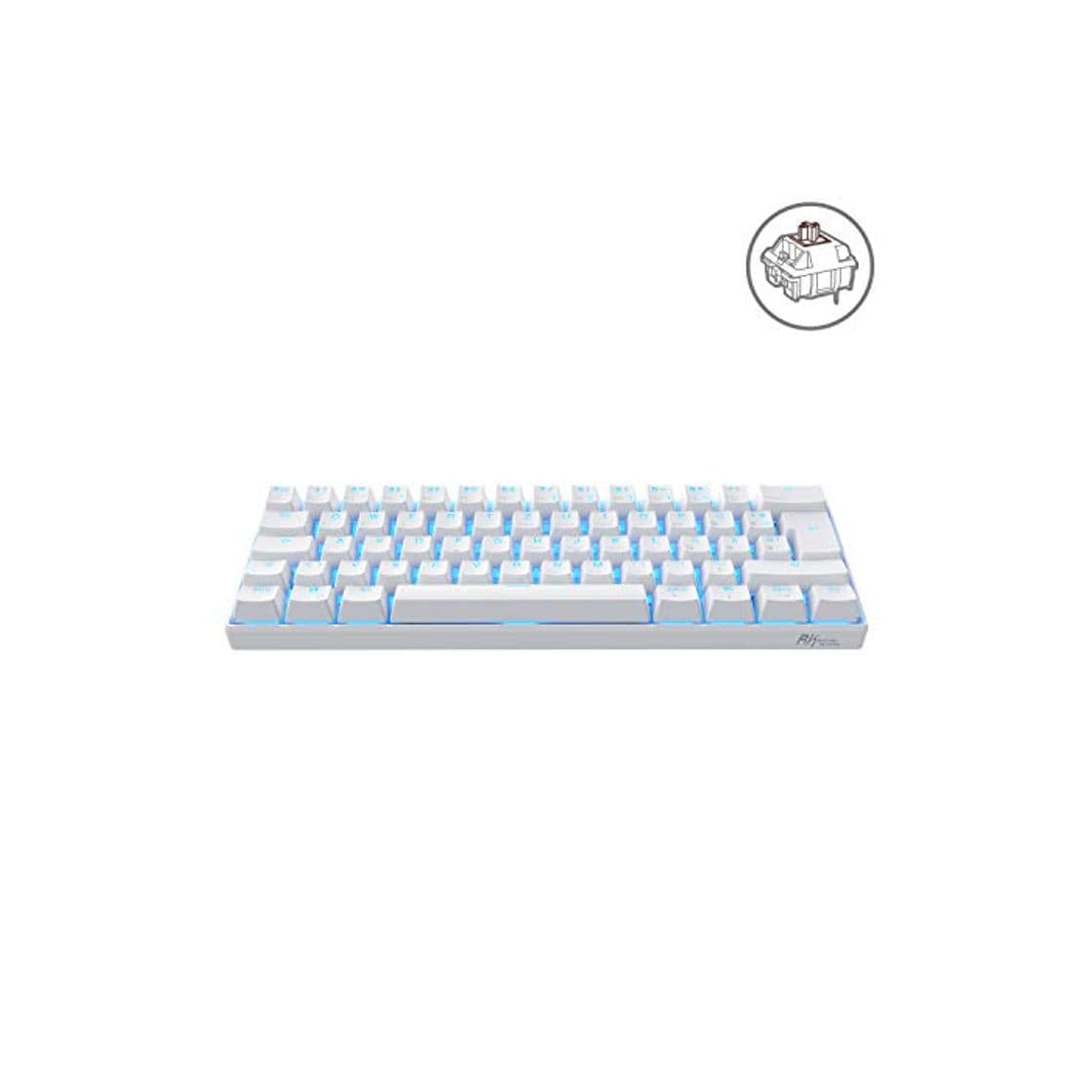 Electrónica Royal Kludge RK61 - Teclado para Videojuegos y Oficina