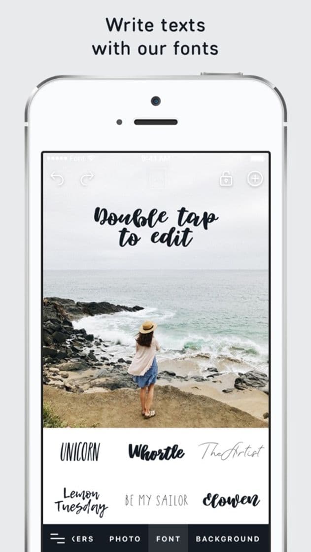 App AppForType: add text to photos