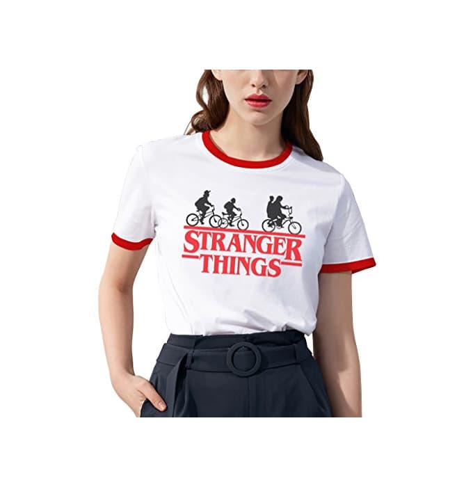 Moda Shirt Ringer Tee Stranger Things Camiseta Mejores Amigas Best Friend Impresión T-Shirt