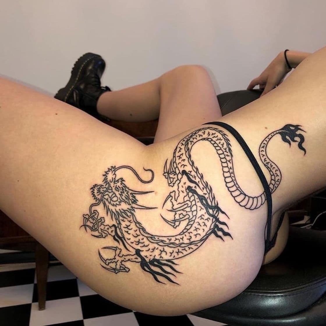 Fashion Tatuagem de dragão chinês 🐉