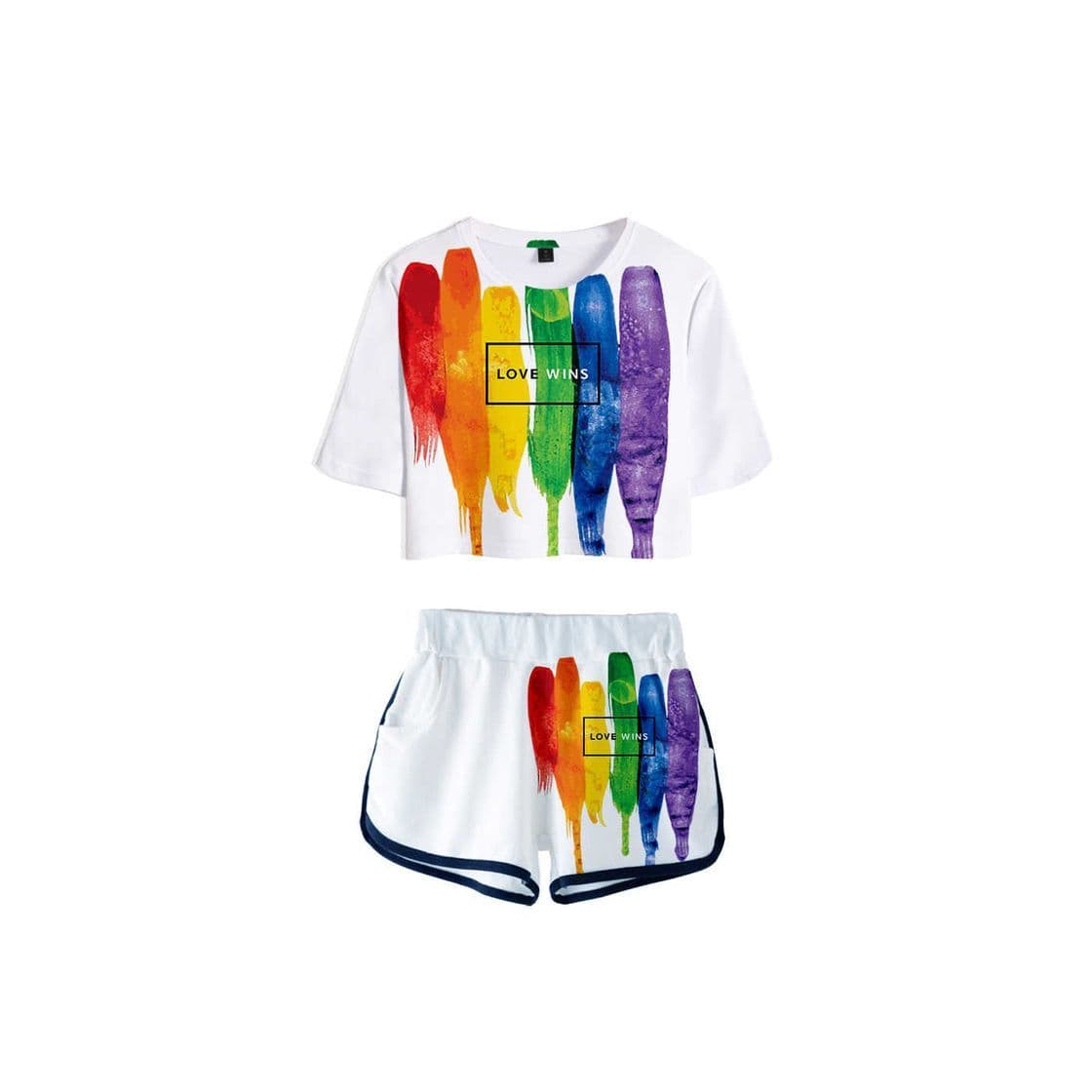 Producto Novidade lgbt adorável conjuntos de 2 peças conjunto verão 