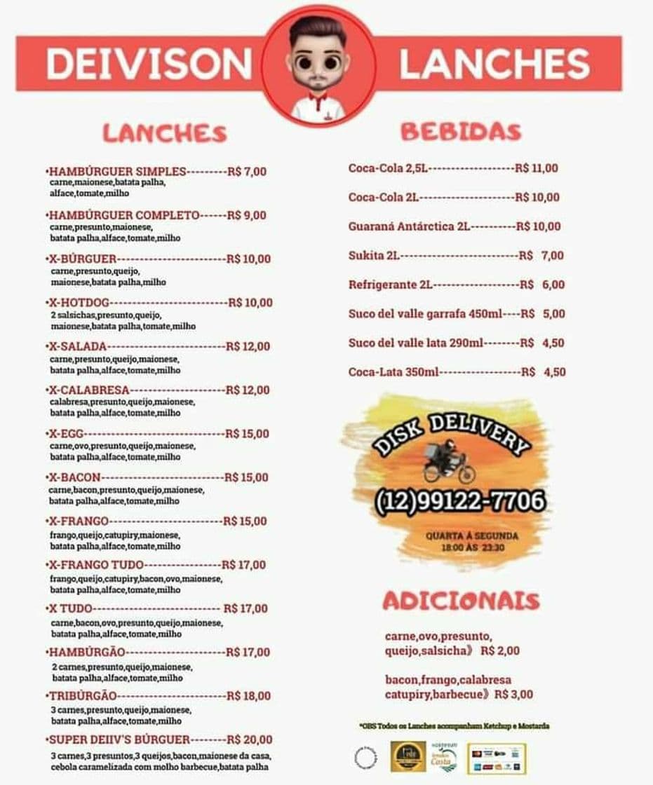 Moda Deivison Lanches - Menu, Prices, Restaurant Reviews - Facebook