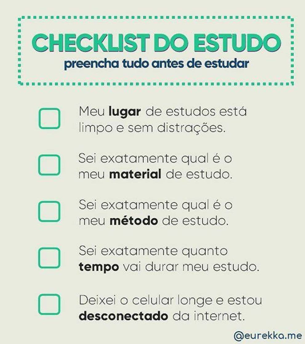 Moda Check-list para se organizar 