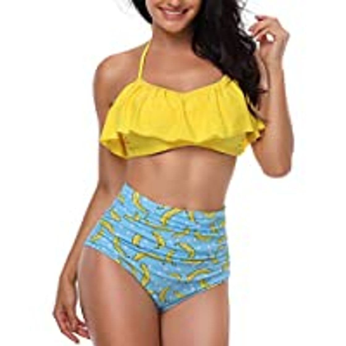 Producto Yuson Girl Conjuntos De Bikini De Talle Alto a Tartán Sexy Retro