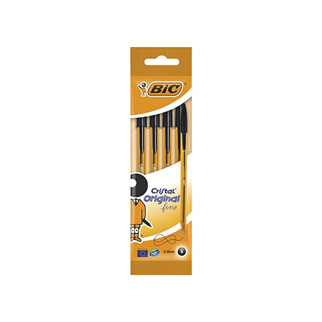 Producto BIC Cristal Original Punta Fina - Estuche de 4 bolígrafos